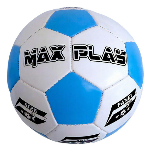 Pelota De Fútbol Número 5 Max Play Color Celeste y Blanco