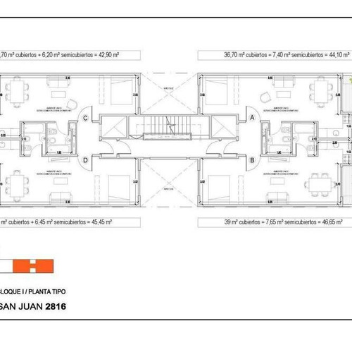 Venta - (1 Amb) 46 M2 - P 14° Bloque I Unidad D
