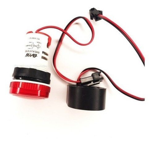 Mini Volt Amperímetro Digital Ojo De Buey 100a Rojo
