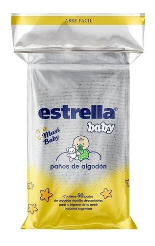 Estrella Baby Maxi Paños De Algodon X 50 Unidades