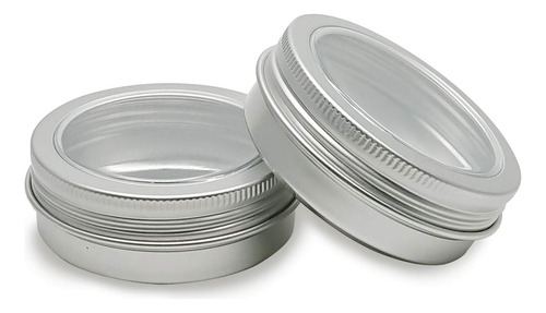 Tarro De Lata De Aluminio De 15 Ml, Tapa De Rosca Trans...