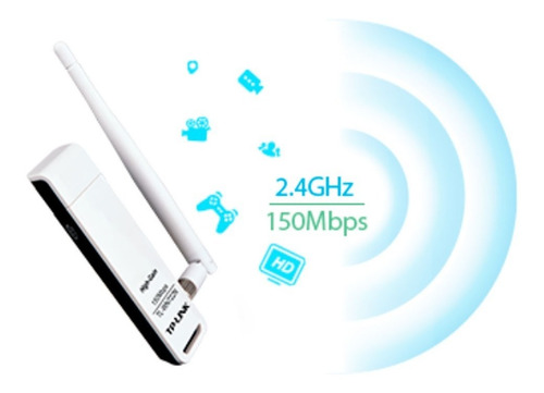 Imagen 8 de 8 de Adaptador De Red Rompemuros Wifi Usb Tl-wn722n Tp-link