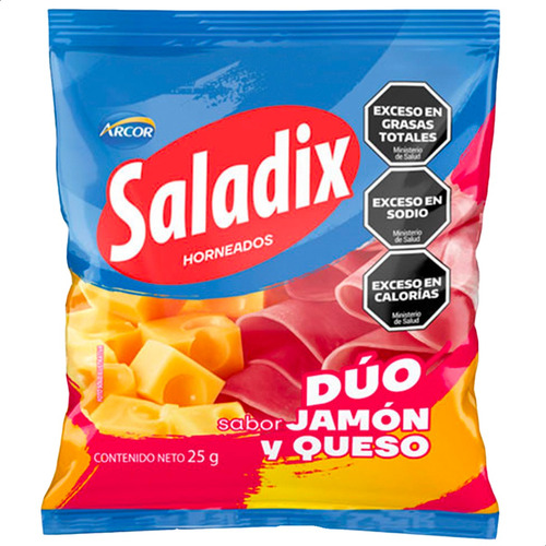 Caja Galletitas Saladix Duo Jamon Y Queso Horneados Snack