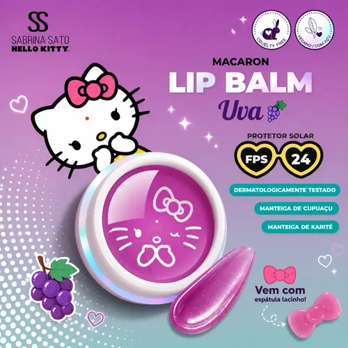 Lip Balm Macaron Fps24 Uva Sabrina Sato Hello Kitty | Frete grátis