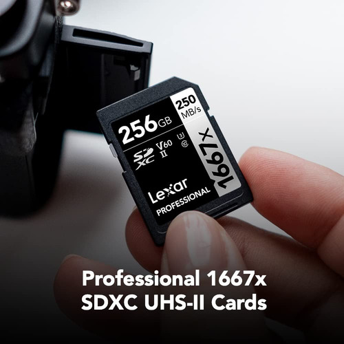 Lexar Tarjeta De Memoria Sdxc Uhs-ii,u3,v60,250mb/s,256gb