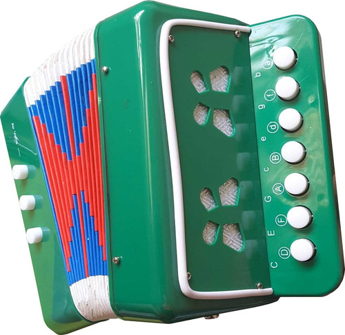 Acordeon Infantil Vallenato Niños Verde + Gratis Envio!