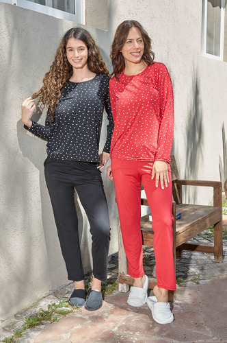 Pijama Invierno Algodón Combinado Talle Grandes Susurro 3623