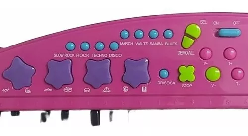 Teclado Brinquedo Infantil Menina Rosa Multi Funções Bbr Toy