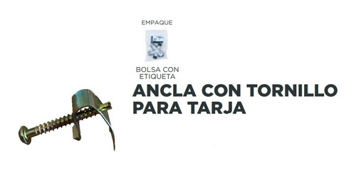 Cnx, Ancla Con Tornillo Para Tarja (grapa Tarja)