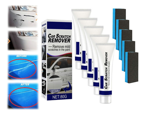 5×crema Pulidora Removedora Arañazos For Automóviles Paint D