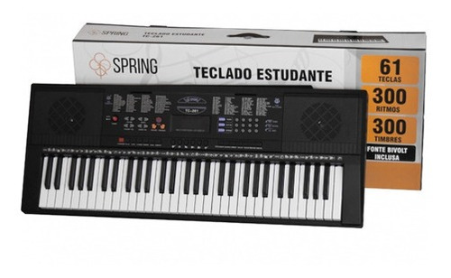 Teclado Musical Spring Tc-261 61 Teclas Preto 110v/220v