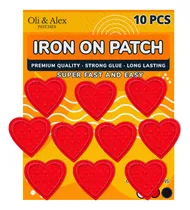 Comprar Parches Para Planchar Parche De Corazon Rojo, 10 Piezas De
