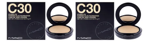 Foundation Mac Studio Fix C30 15 Ml Para Mujer, Paquete De 2