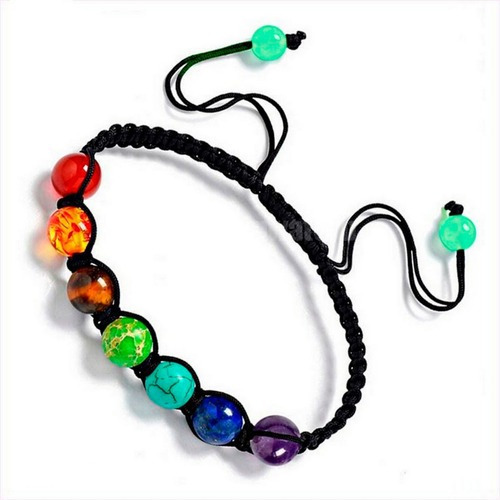 Pulsera 7 Chakras Cuarzos Tejida Unisex + Estuche Tureloj