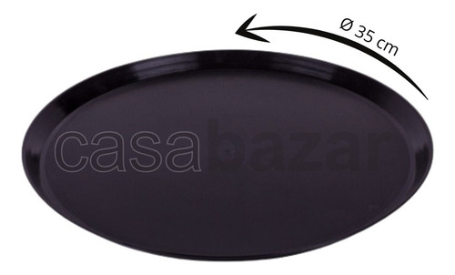 Imagen 3 de 6 de Bandeja De Mozo Antideslizante Reforzado Negro 35 Cm X1 Uni