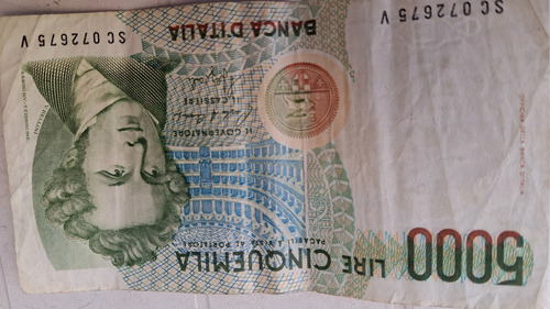 Billetes Liras Italianas 5000 Y 10000 (Usado)