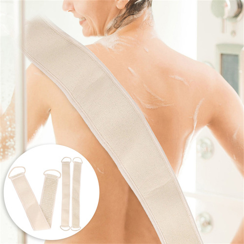 Toalla De Baño Con Correa Retráctilla Natural, Fibra Bastada