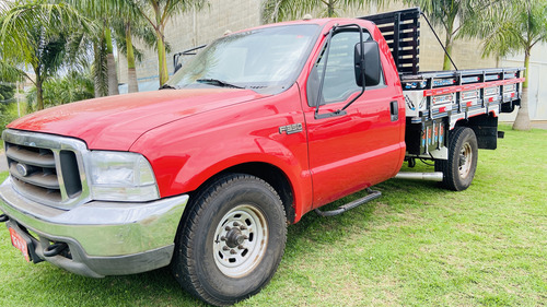 Ford F 350 Ano 2002 Vermelha Carroceria Madeira