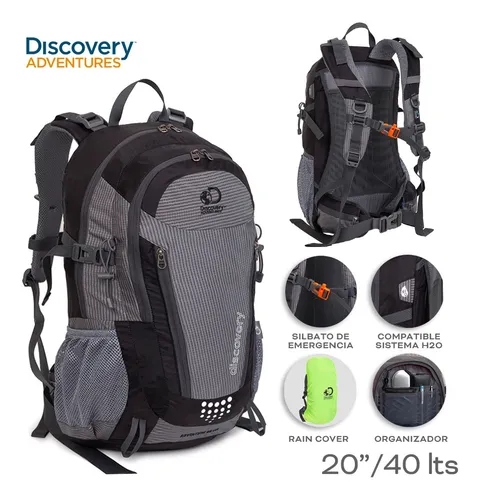 Mochila Trekking Discovery Adventure 40 Litrs Camping Lluvia