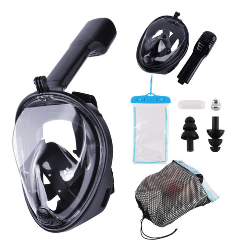 Máscara De Snorkel Buceo Visor Frontal Con Adaptador Gopro