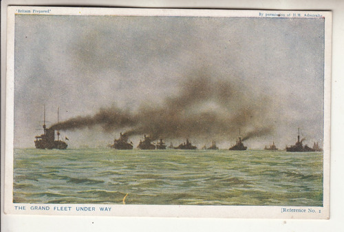 Antigua Postal 1a Guerra Mundial Flota De Armada Britanica