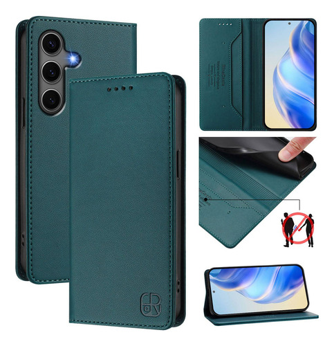 ~# Funda De Piel Tipo Cartera Para Samsung Galaxy S24 Ultra