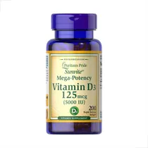 Comprar Suplementos Vitamina D3 Puritan's Premium 5000iu 200ct