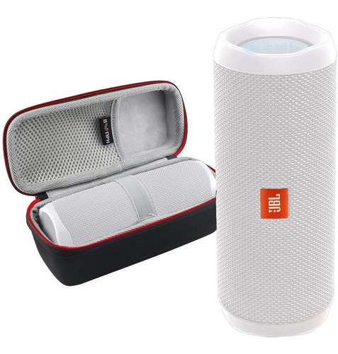 Imagen 1 de 7 de Parlante Jbl Flip 5 Inalambrico Impermeable Con Funda Blanco