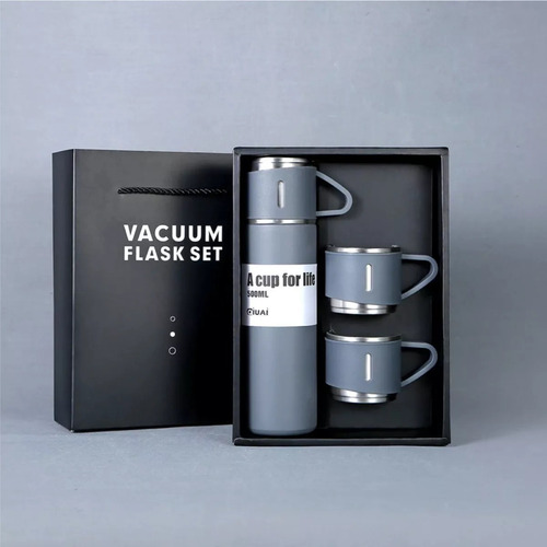 Set Termo 500ml + Vasos Térmicos - Agua Caliente