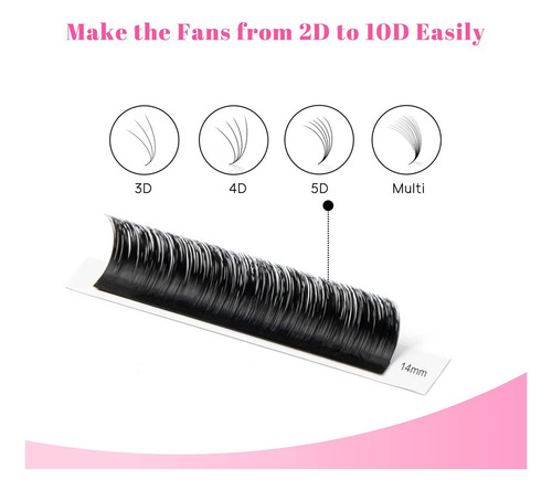 Tdance Extensiones De Pestañas Volumen Rápido 0.05 D Curl