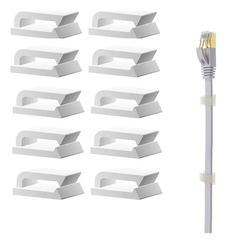 Clips De Cable Ethernet Adhesivo, Soporte De Clips De Alambr