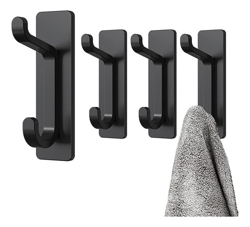 Perchero Pared 4 Pcs Ganchos Abrigos Acero Inoxidable Autoad