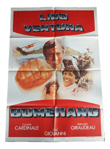 Antiguo Poster Afiche Cine - Bumerang - Lino Ventura *