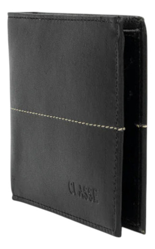Carteira Masculina De Couro Slim Sem Fecho Classe Cor Brown M232 Desenho Do Tecido Liso