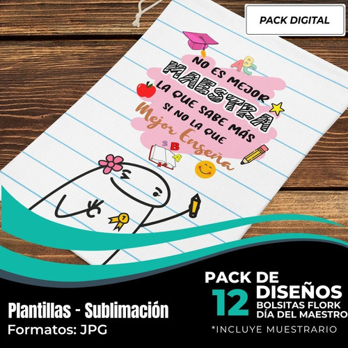 Diseños Plantillas Bolsas Bolsitas Día Del Maestro Flork M65