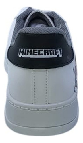 Tenis Niño Minecraft Explosion Creeper Mi3070 Blanco 22-25