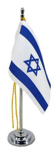 Mini Bandeira De Mesa Da Israel 15 Cm Poliéster