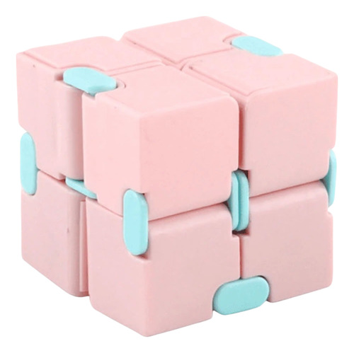 Cubo Magico, Infinito - Infinity Cube - Antiestrés Rosa Pálido