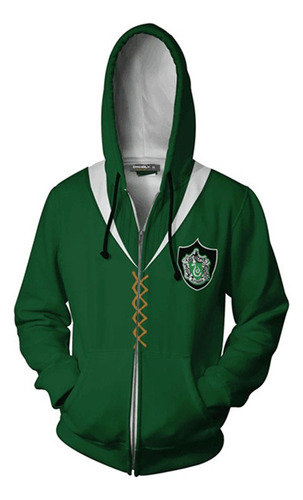 Sudadera Estampada Harry Potter Slytherin Cosplay Halloween