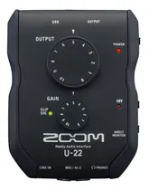 Comprar Interface Zoom U-22 Interfaz De Audio Portatil Grabacion Cuo