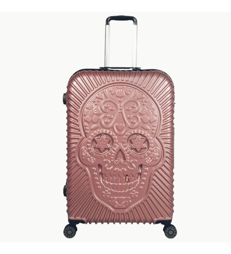 Oferta Maleta De Viaje Mediana M, Skull Rosada+ Envio Gratis