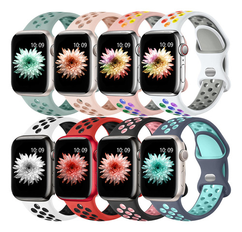 8 Correas Y Cristal Sport Para Apple Watch Ultra Se 9 8 7 6