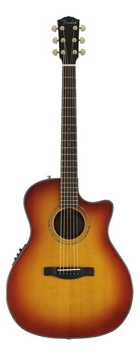Violão Fender Ga-45sce C/ Case Cherry Burst + + Orientação Da Mão Direita