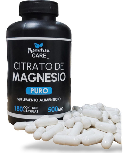 Citrato De Magnesio Y Potasio 180 Caps C/u Sin Excipientes Sabor Sin Sabor