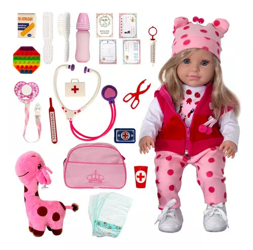 Bebe Reborn Girafinha Boneca Silicone Girafa Fada Madrinha