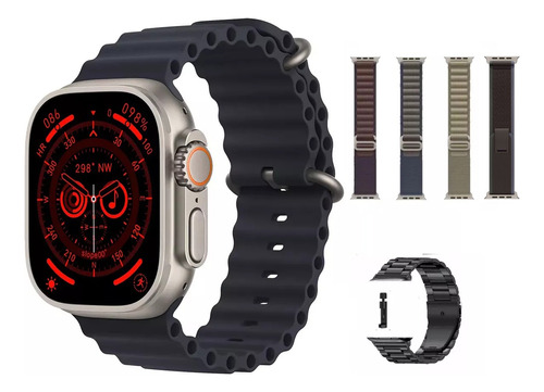 Reloj Inteligente Hk9 Ultra 2 Max 49mm Amoled 2.02'' 4 Strap