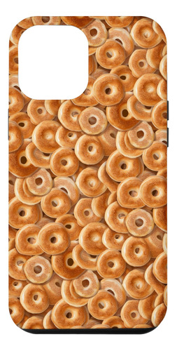 Funda Divertida Para iPhone 15 Plus Bagel Bread Bakery Carbs