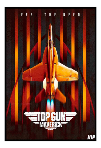 Cuadro Premium Poster 33x48cm Top Gun Avion