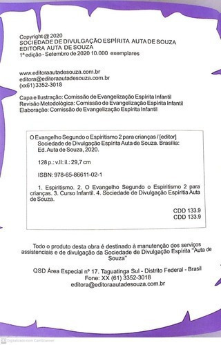 Livro O Evangelho Segundo O Espiritismo Para Crianças -vol.2