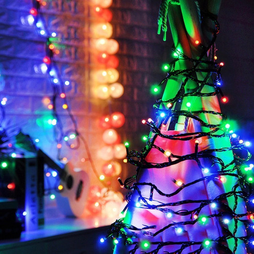 Imagen 5 de 7 de Guirnalda Metros Navidad 400 Led Con Enchufe A 220v